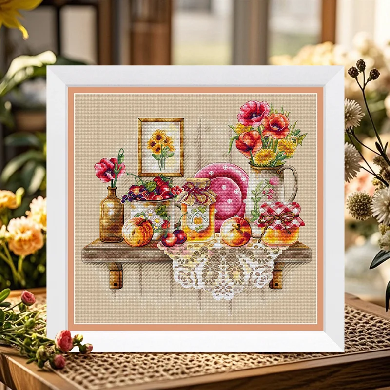 

Набор для вышивания крестиком DMC: Декоративная картина для гостиной, красивый принт для полки, домашний текстиль