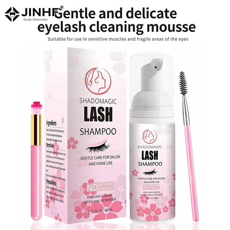 Fast Cleaning Lash Shampoo For Eyelash 60ML Mascara Wand Eyelid Foaming Cleansing, Extension Cleanser Remover