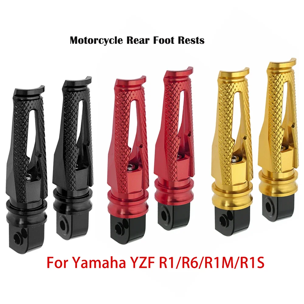 

Motorcycle Rear Foot Rests Passenger Foot Pegs Pedal Footrests For Yamaha YZF R1/R6/R1M/R1S Motorcycle Accessories