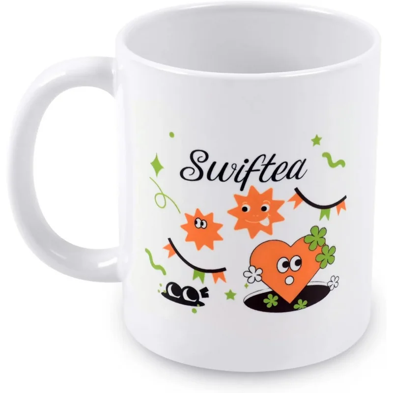 Taza de café divertida Swiftea, regalo para mejores amigos para mujeres, taza de cerámica de 11oz para el hogar, la oficina, | Amantes y Te