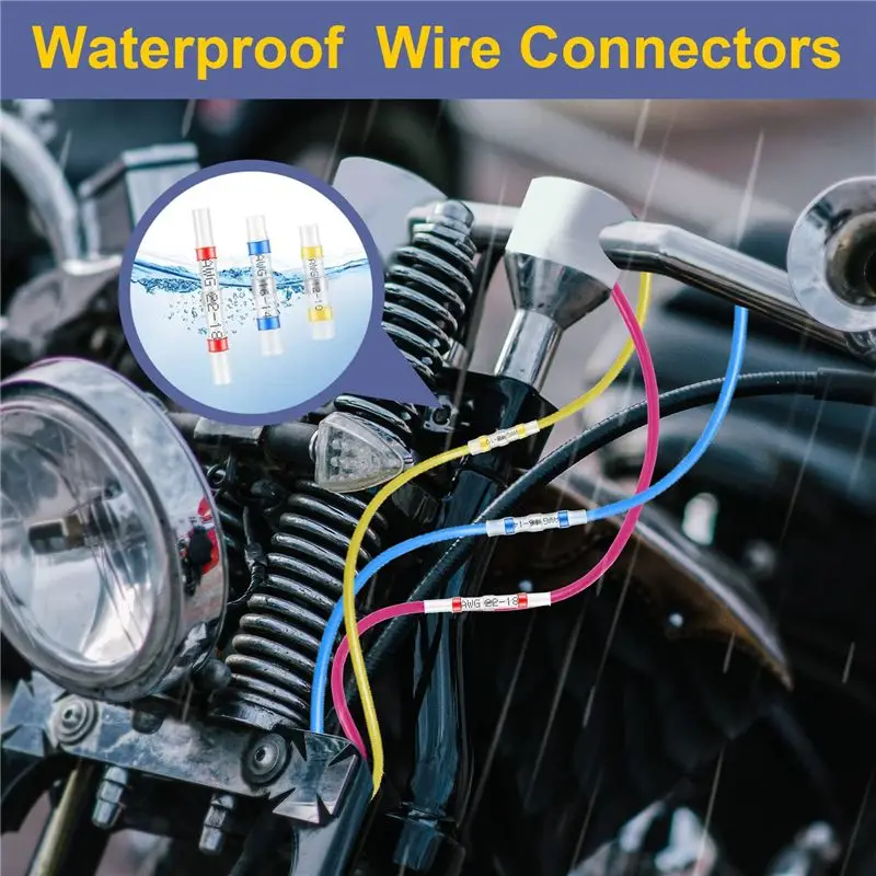 GTS 210PCS Heat Shrink Butt Connectors, Marine Grade Electrical Wire Connectors Kit, for Cable,Boat,Wiring