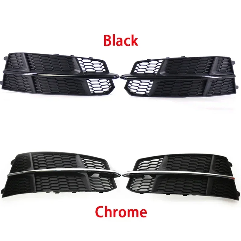 Car Front Fog Lamp Bezel Fog Light Frame for Audi A6 C7 A6L S-Line 2015-2018 (Only for S-LINE Models)