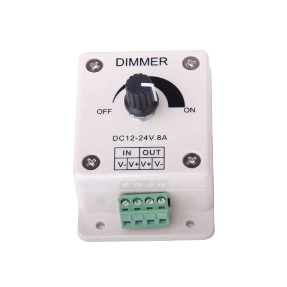 

Led Bulb Dimmer Dc 12V-24V 8A Adjustable Brightness Controller For White Lights Dimmable Led Bulb Adjuster Switch