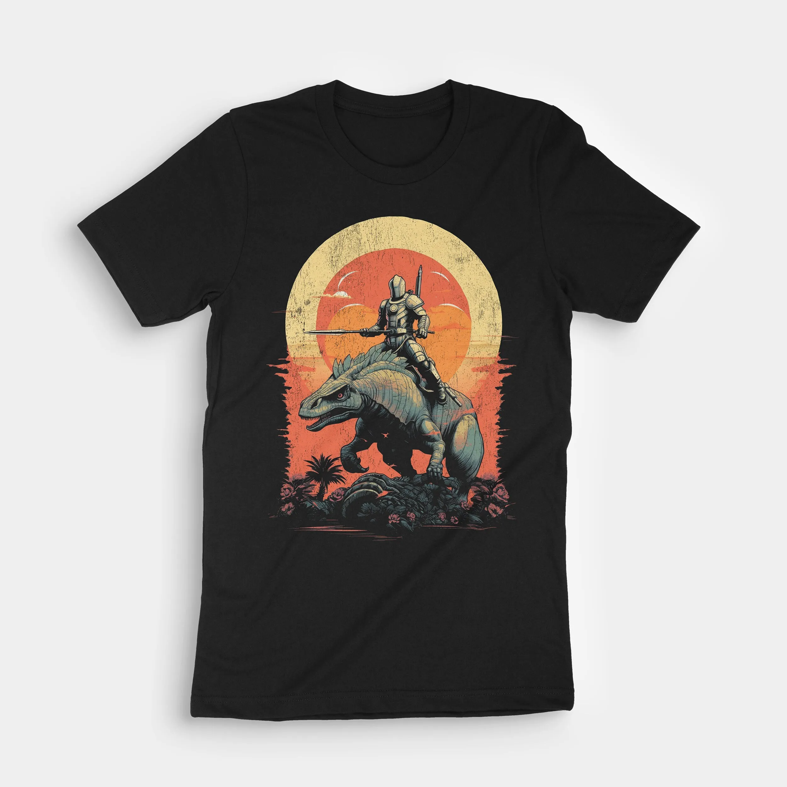 

Retro Space Dino KnighT T Shirt