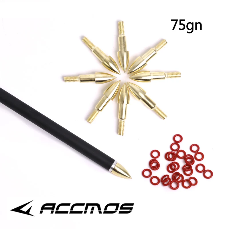 12/24pcs   75 and 100 Grain  Broad head Gold Arrow Head  Arrow Point Accessories for Shaft DIY