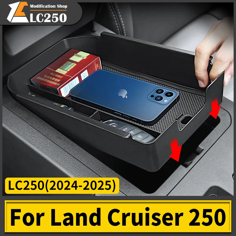 

Для Toyota Land Cruiser 250 Prado Lc250 2024 25, обновленные аксессуары для внутреннего украшения, подлокотник, ящик для хранения, лоток для отсека