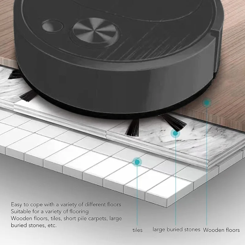 3 In1 Intelligent Sweeping Robot Vacuum Cleaner Low Noise Floor Sweeper Rechargeable Automatic Home Office Vacuum Carpet Cleaner