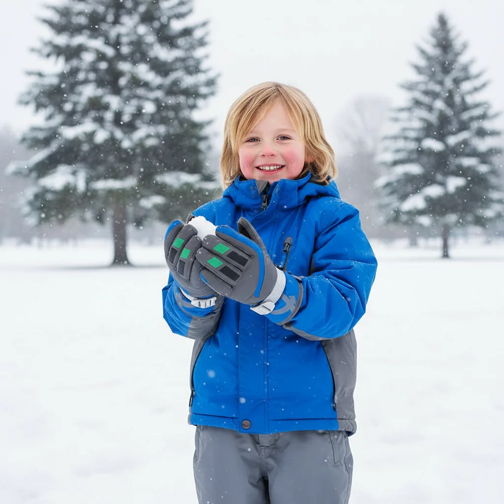 

Cute Windproof Children Ski Gloves Waterproof Non-slip Mitten Thicken Warm Winter Warm Snow Snowboard