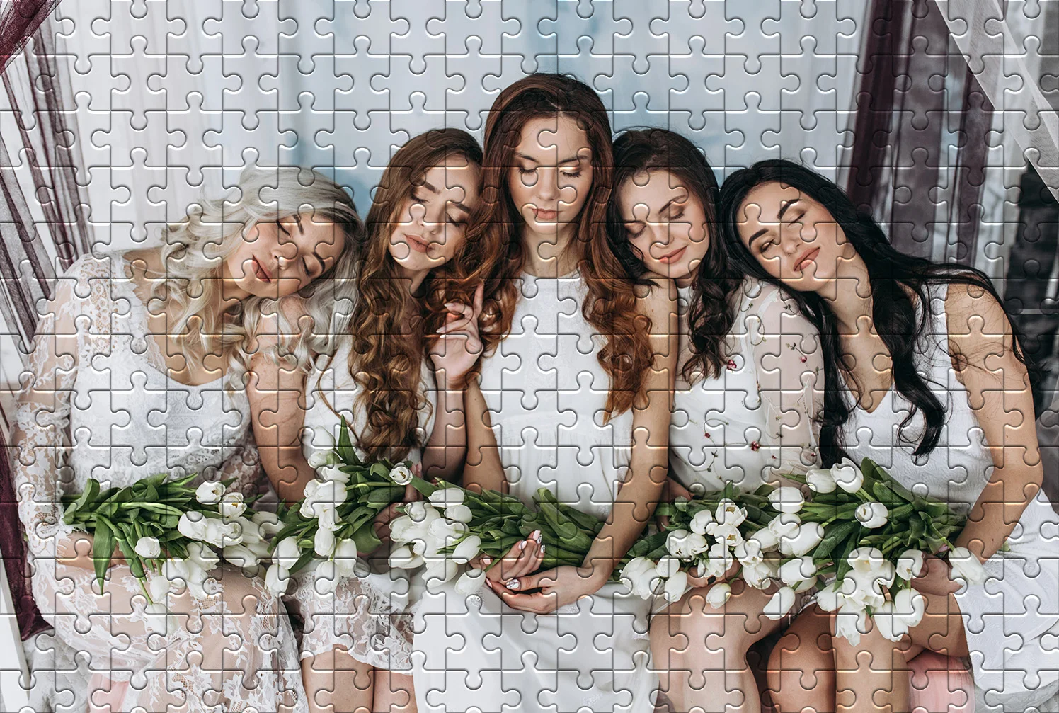 الإبداعية لطيفة الأخوات مخصص صورة فسيفساء شخصية الضغط الألغاز بازل قطع للأطفال لعبة طفل هدية