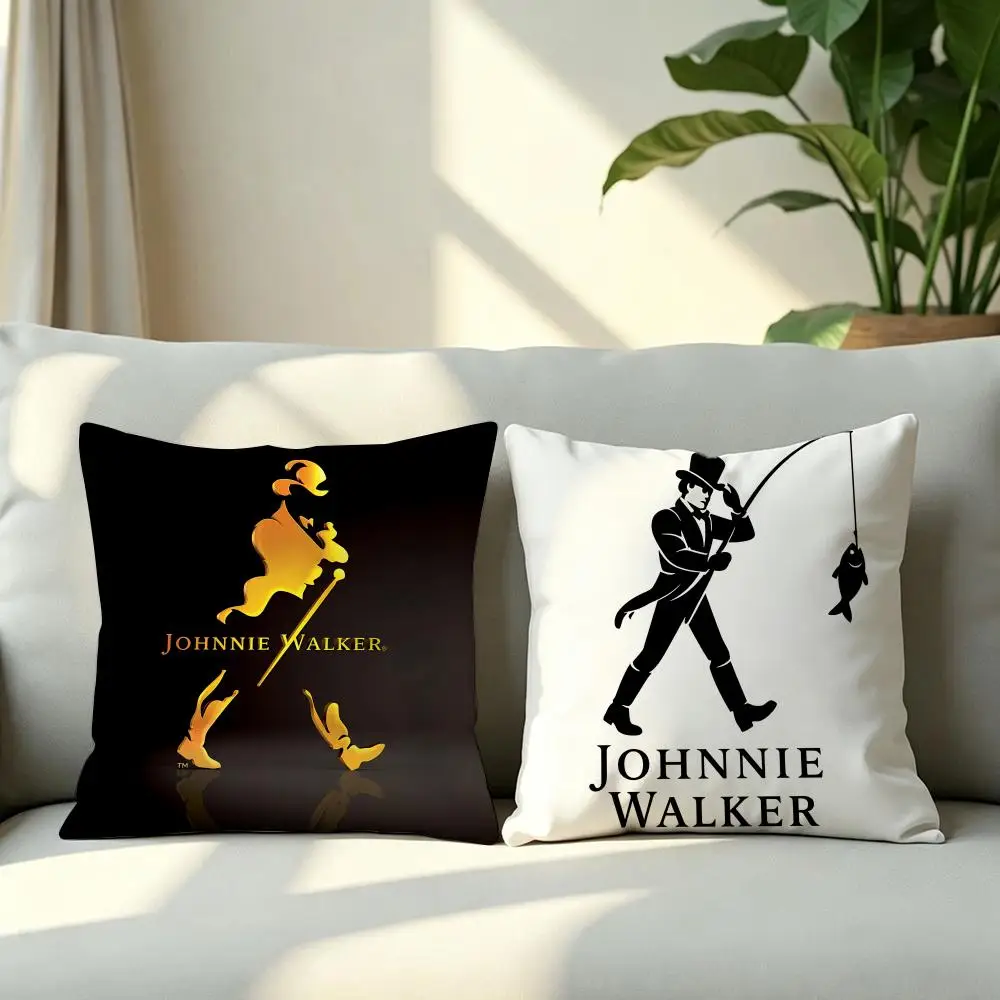 Premium J-Johnnie WalkerS Cushion Cover 4Pcs Soft Plush Throw Pillow Covers 40x40 45x45 for Sofa Bedroom