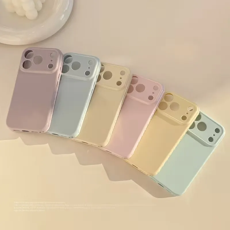

Candy Color Silicone Case For iPhone 17 ProMax 16 13 12 15 14 Pro Side Love Phone Cases For iPhone 16 13 17 11 14 15 Plus Cover