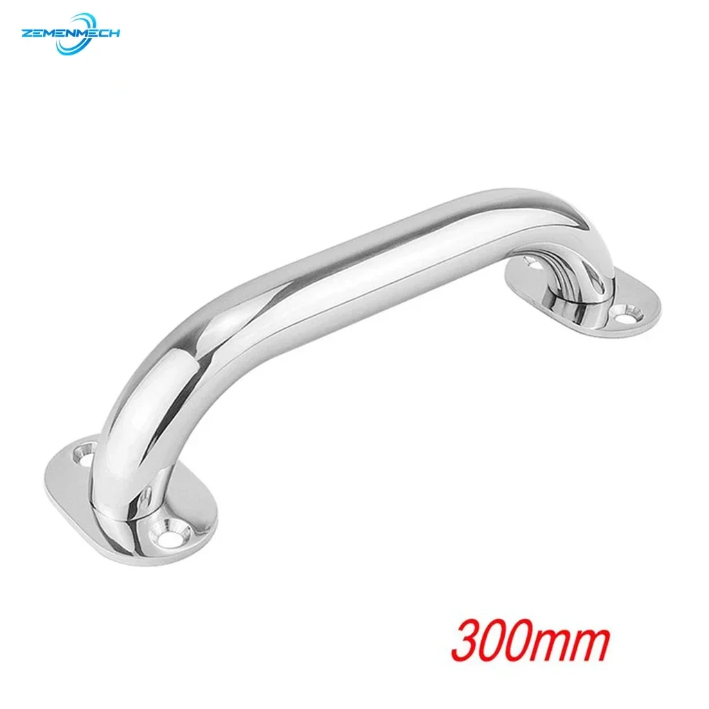 Marine Hardware 300mm Stainless Steel 304 Grab Handle Door Handrail Grip Rail Grab Bar Handle Boat Accessories Bathroom Yacht