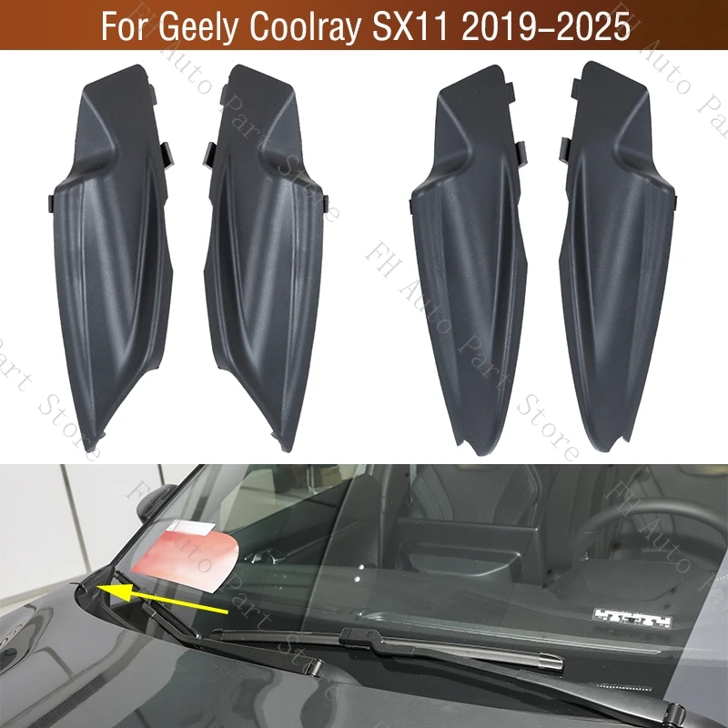 Car Front Windshield Wrap Corner Trim Wiper Cowl Side Trim Cover Lid Cap For Geely Coolray SX11 2019 2020 2021 2022 2023-2025