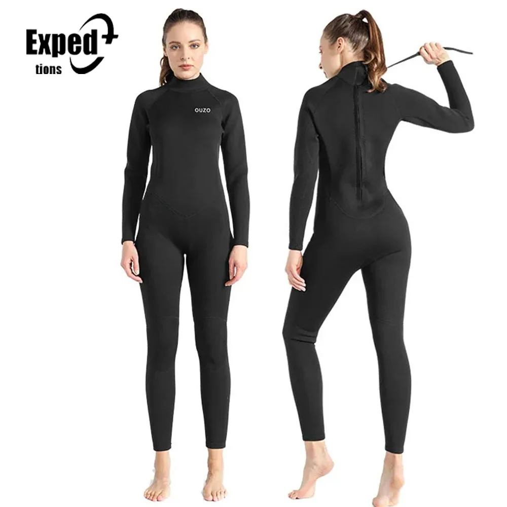 

1.5mm Diving One-Piece Suit Long Sleeve Diving Suit Men's Keep Warm Sun Block Winter Swimsuit Surfing Suit Dive Skin Factory