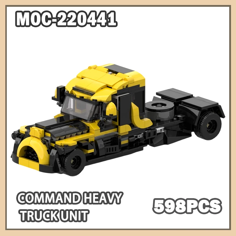 

MOC-220441 Creative Mocs Bricks Command Heavy Truck Unit Building Block Model Urban Engineering Vehicle Vducation BOYS TOYS 598P