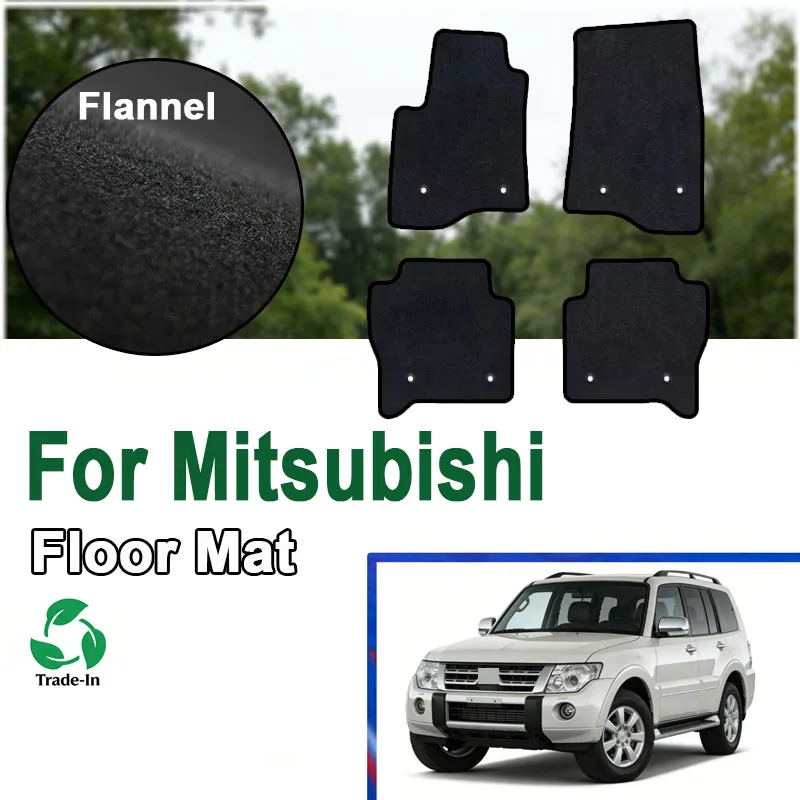 

Flannel Car Mats With Buttons For Mitsubishi Pajero 2008–2011 5saat MK4 Montero Shogun V73 short-wheelbase Car-Specific Mats