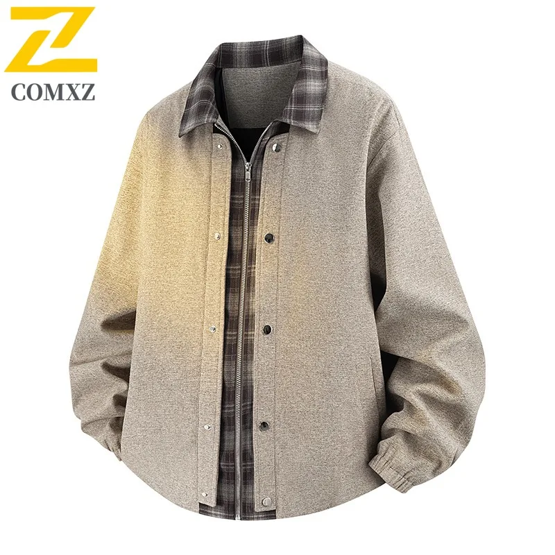 

COMXZ 2025 мужская оригинальная 3D куртка больших размеров зима-осень модная острая легкая удобная водонепроницаемая куртка M 8XL