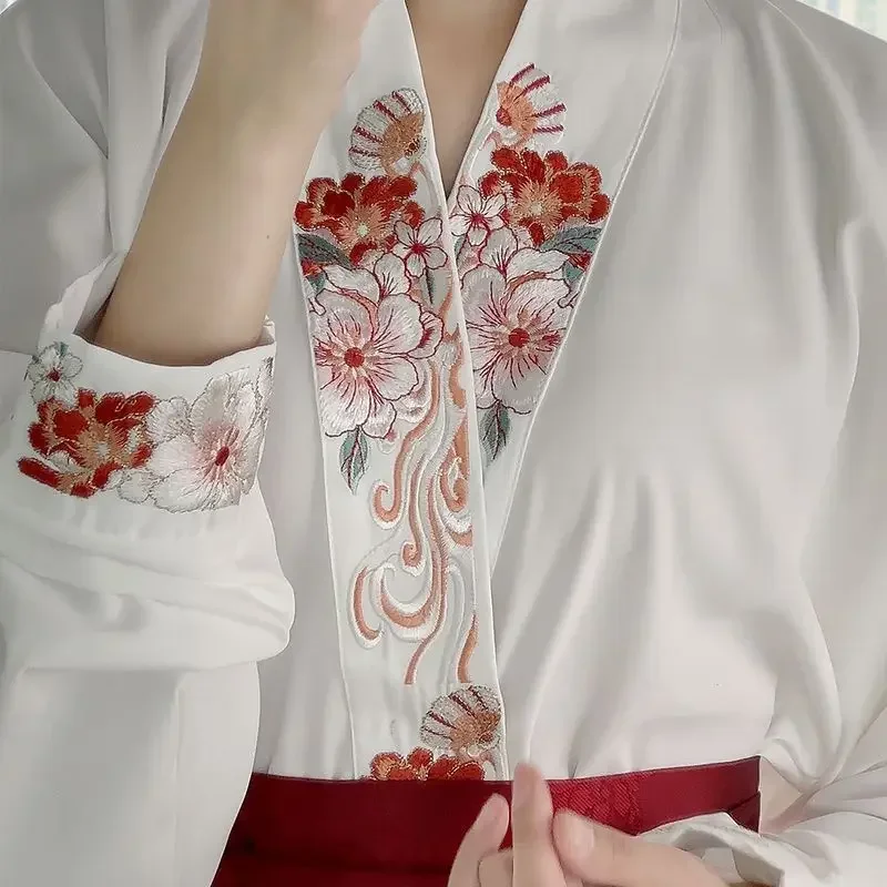 Traditionele Chinese Hanfu Paardengezicht Rok Vest mamianqun Korte Rok Set Borduren Top Paardengezicht Rok Tweedelige Set 2023