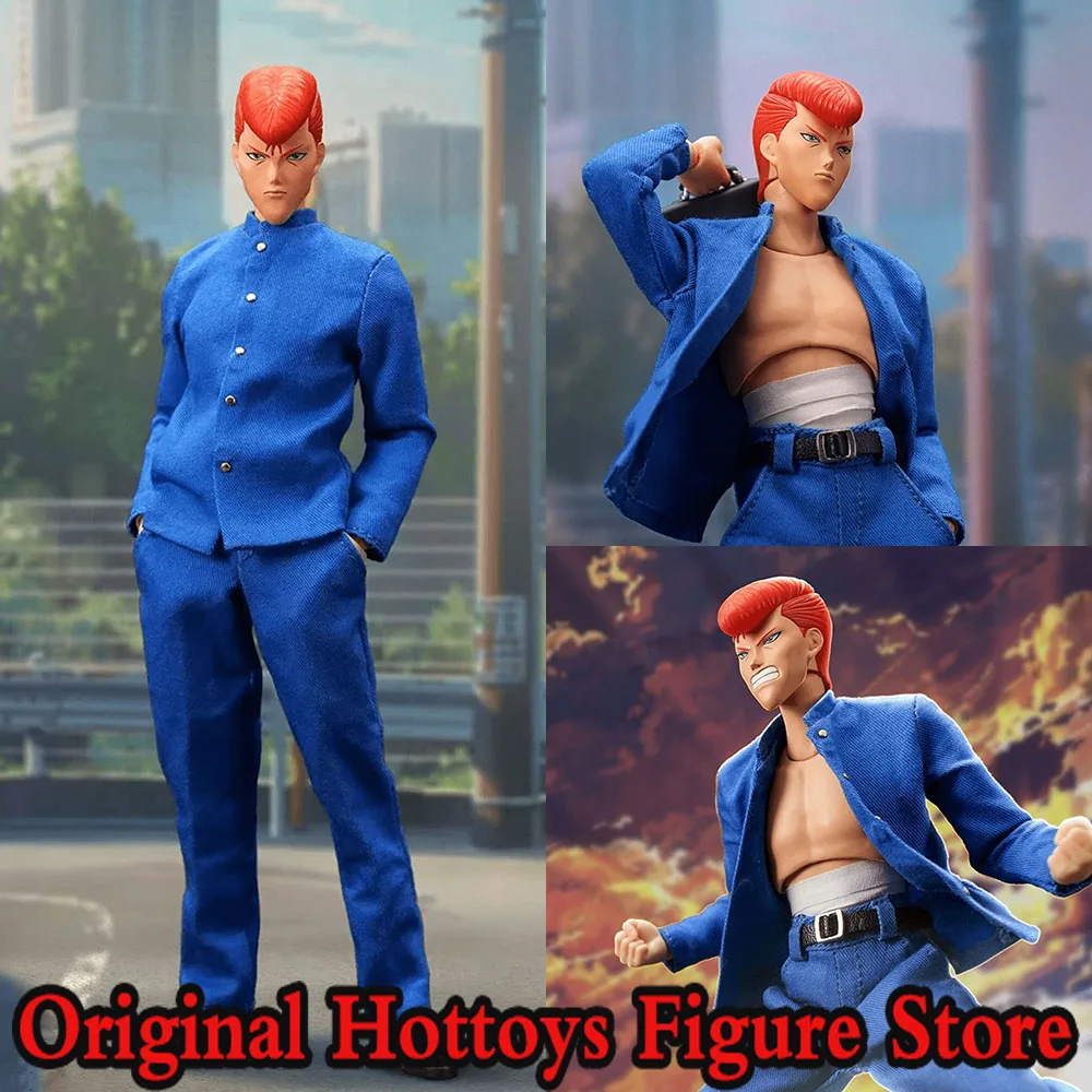 Oneshot 0S-003 1/12 Scale Male Soldier KAZUMA KUWABARA YuYu Hakusho Anime Characters Full Set 6-inch Action Figure Toys Gifts