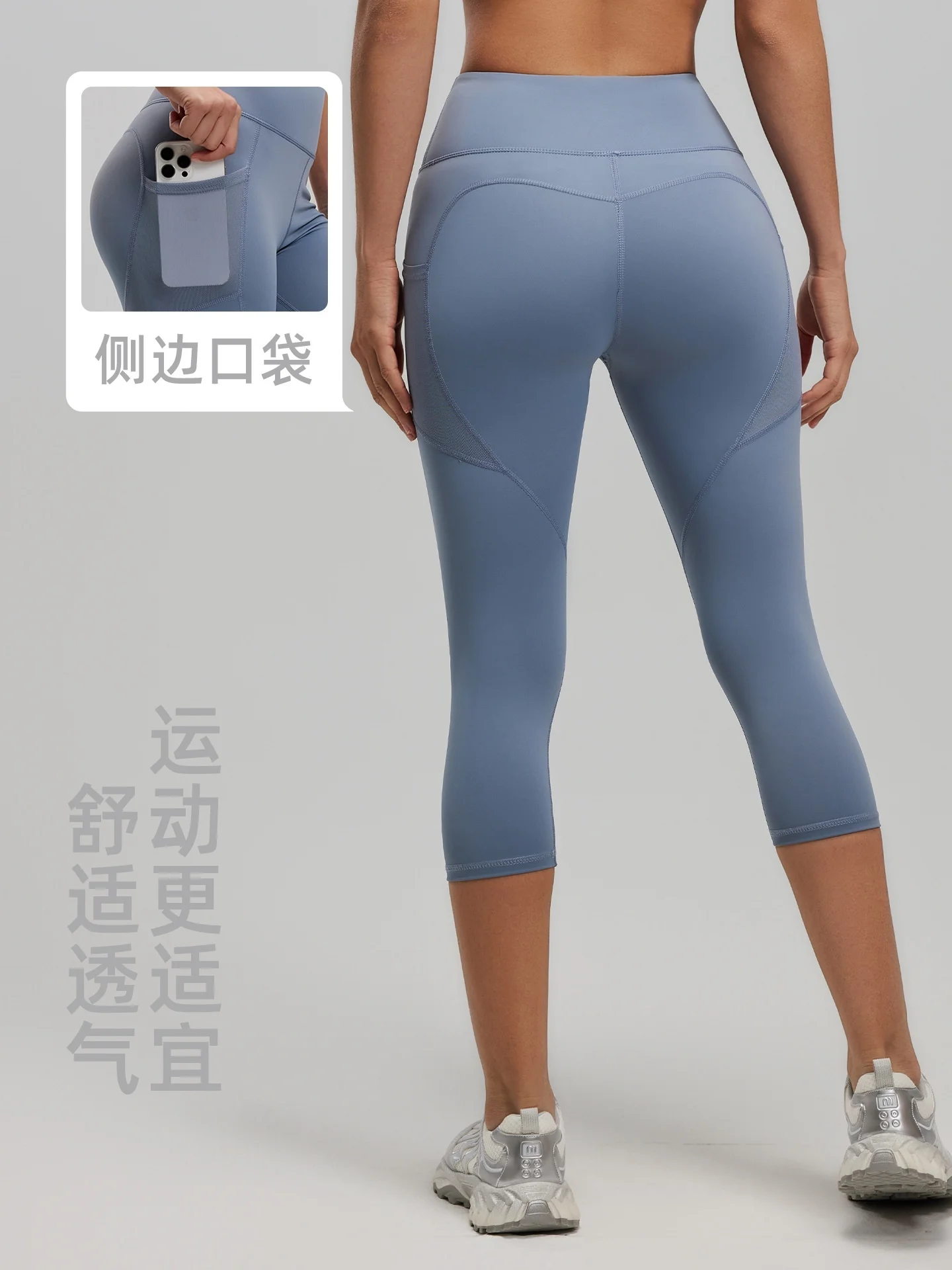 ヨガパンツ グレー オーバーサイズ 女性用 リラックスしたヨーロッパとアメリカのスタイル ボディタイト 洗える ボトムス ラジーアップ ワイド フォールドオーバーライン フット付き 吸収性 イン