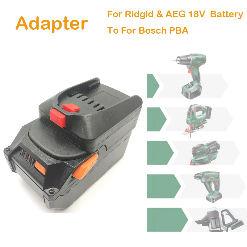 

For Ridgid & AEG 18V Li-ion Battery To For Bosch PBA Li-ion Battery Electrical Tool Use Adapter Battery Tool Adapter Converter