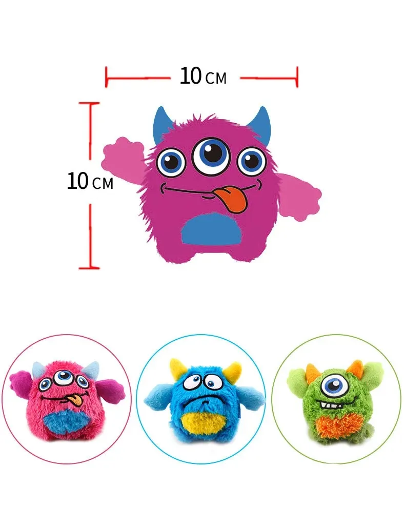 OUZEY Squeaker Dogs Balls Toy Bite Resistant Plush Toys For Small Dogs Interactive Chew Ball Toys Pets Training Accessories