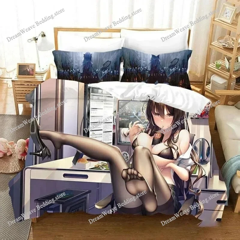 

Anime Game Arknights Bedding Set Boys Girls Twin Queen Size Duvet Cover Pillowcase Bed Boys Adult Fashion Home Textileextile
