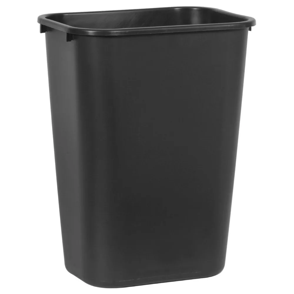 Productos comerciales Contenedor de basura para papelera de 41 cuartos de galón, negro, paquete de 4, para hogar/oficina/bajo escritorio