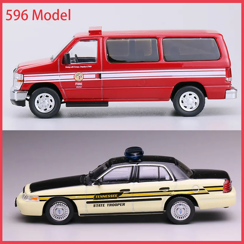 

Модель сплава 596, масштаб 1/64, модель автомобиля Ford e350/CV, статическая коллекция, украшенные праздничные подарки, игрушки