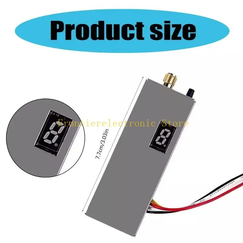 G8db 1 conjunto 1.2ghz 1.6w placa transmissora vídeo para fotografia voo gabinete metal 8ch interfaces sma 8 canais