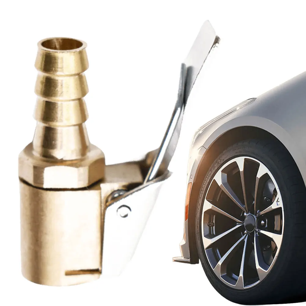 

Inflator Pump Valve Connector Brass Clip-on Adapter 6/8mm Car Truck Air Pump Chuck Clamp Connector Adapter for Inflatable Pump