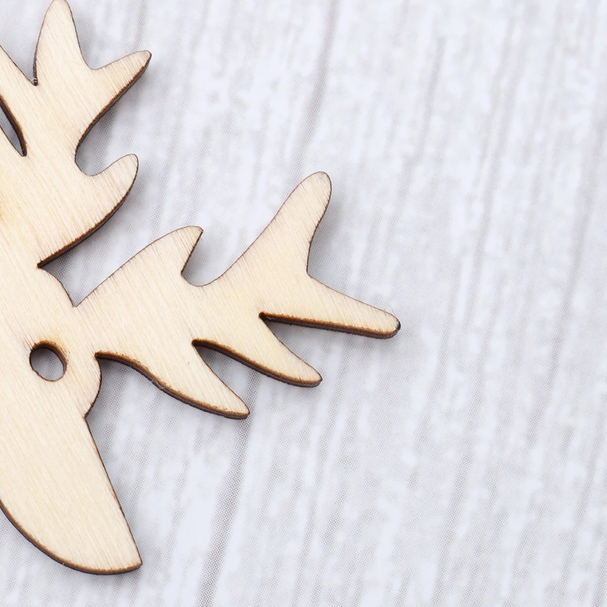 

10pcs Reindeer Wood Patches Rustic Style Diy Accessories Holiday Decorations Craft Ornaments Unfinished Wood Embellishments