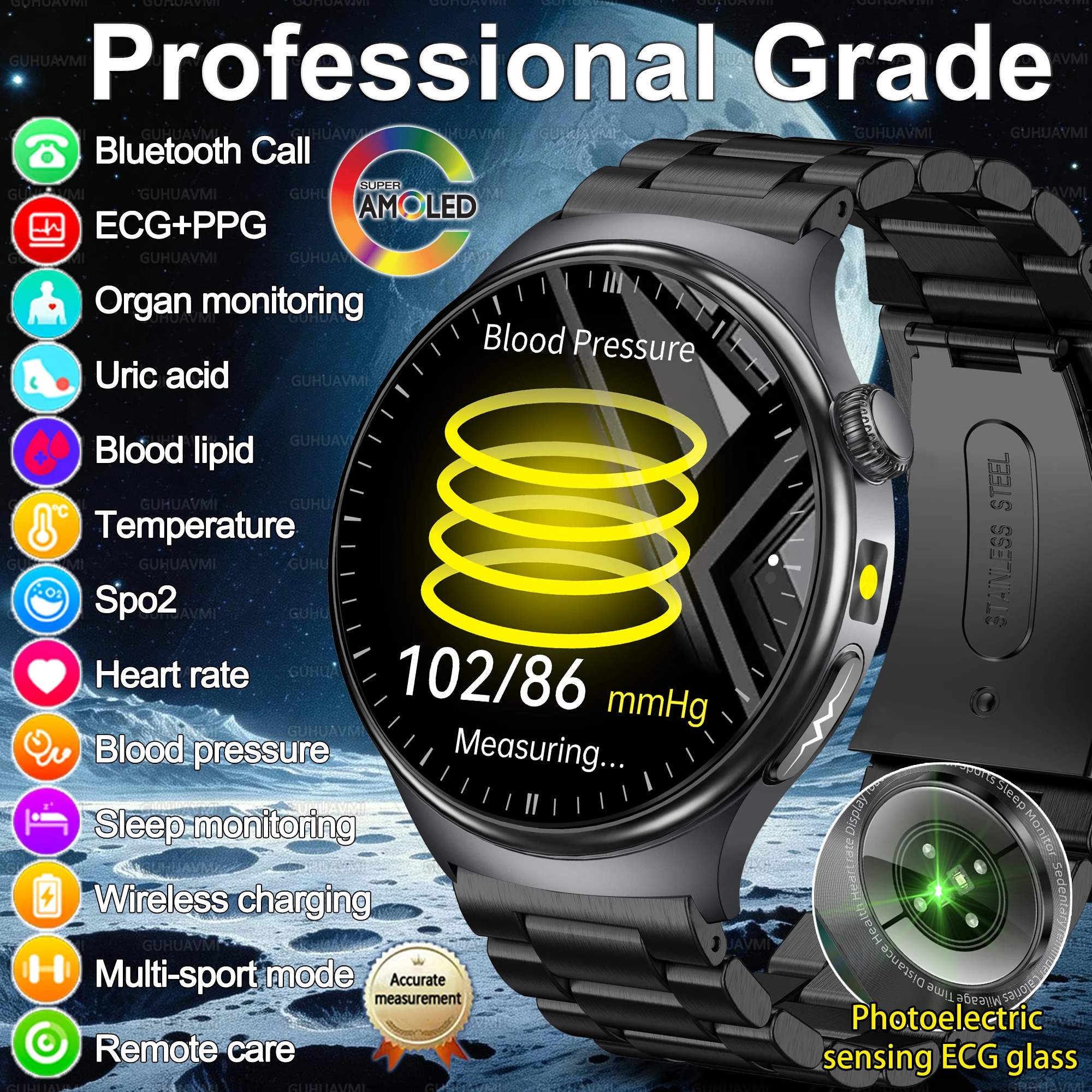 

Новые умные часы 2026 года с функцией проверки здоровья: ЭКГ+PPG, измерение уровня липидов, мочевой кислоты, жира в организме, уровня кислорода в крови, HD-звонки, для мужчин и женщин