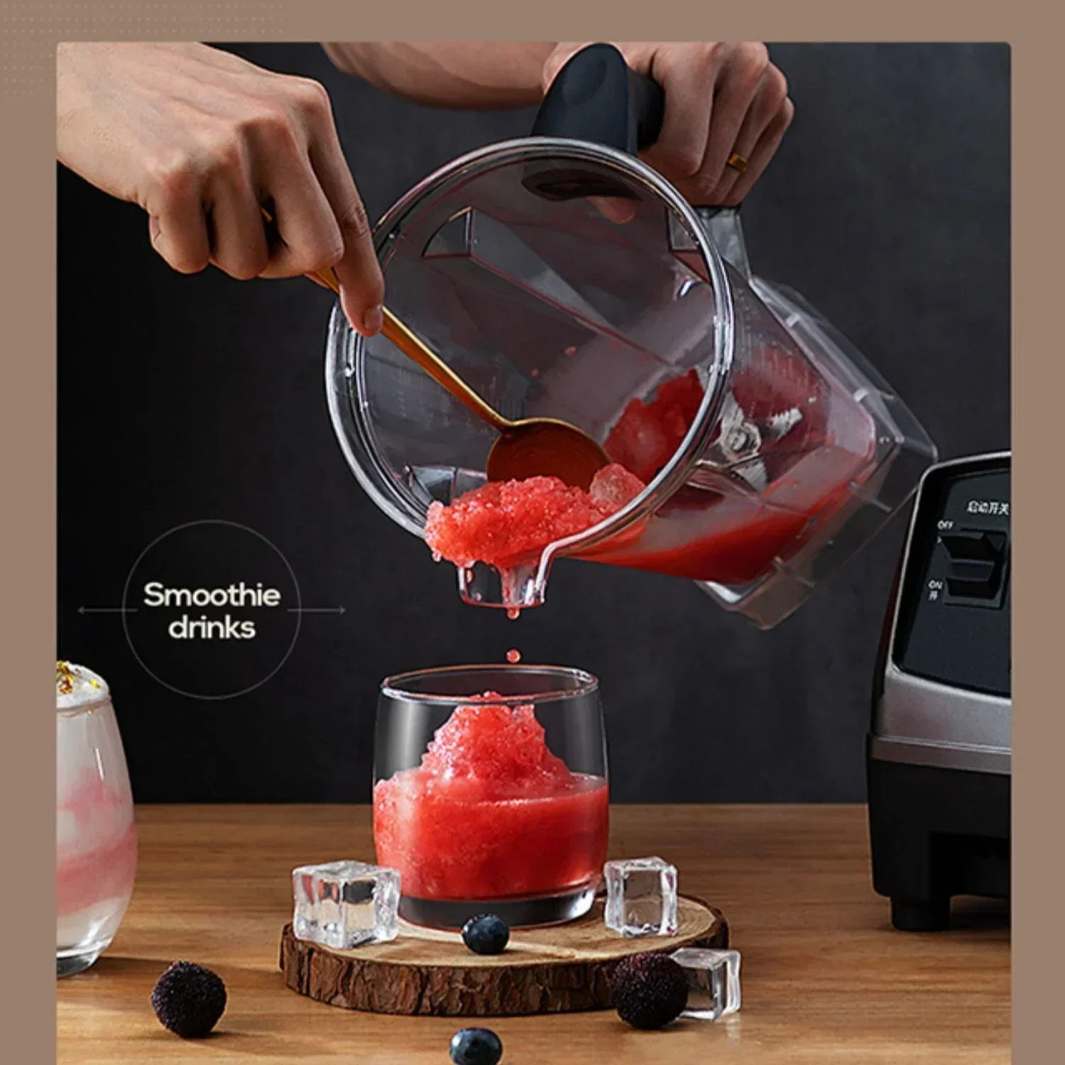 Fully Automatic Commercial Household Food Blender All-in-One Juicer Smoothie Maker Ice Crusher Cooking Function view 5