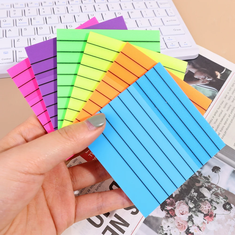 50Sheets Muti-Color Transparent Fluorescent Index Stickers Student Study Office Stationary Supplies Index Tabs Flags Sticky Note