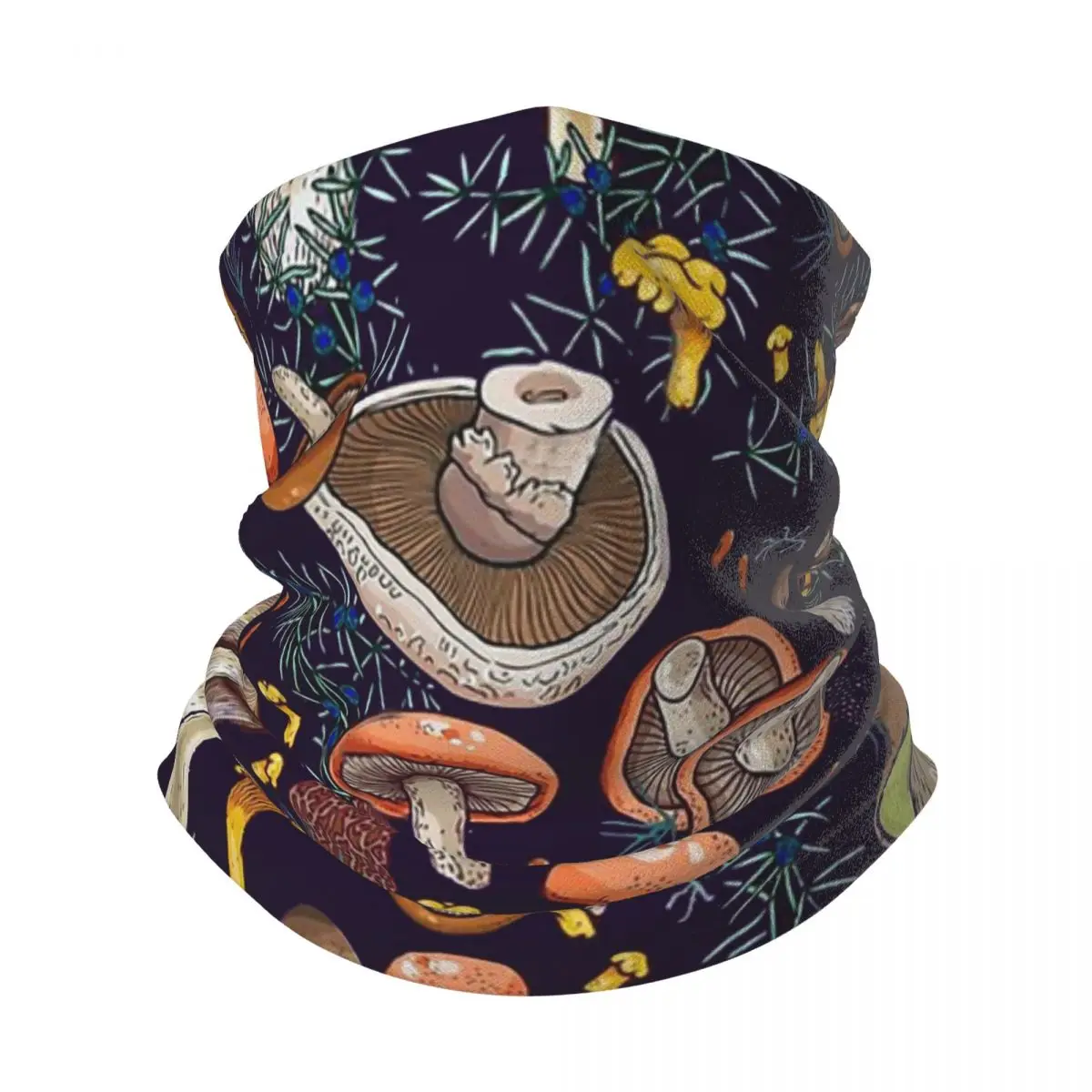 Mushroom Dark Dream Forest Bandana Neckerchief for Hiking Women Men Wrap Scarf Neck Headband Warmer