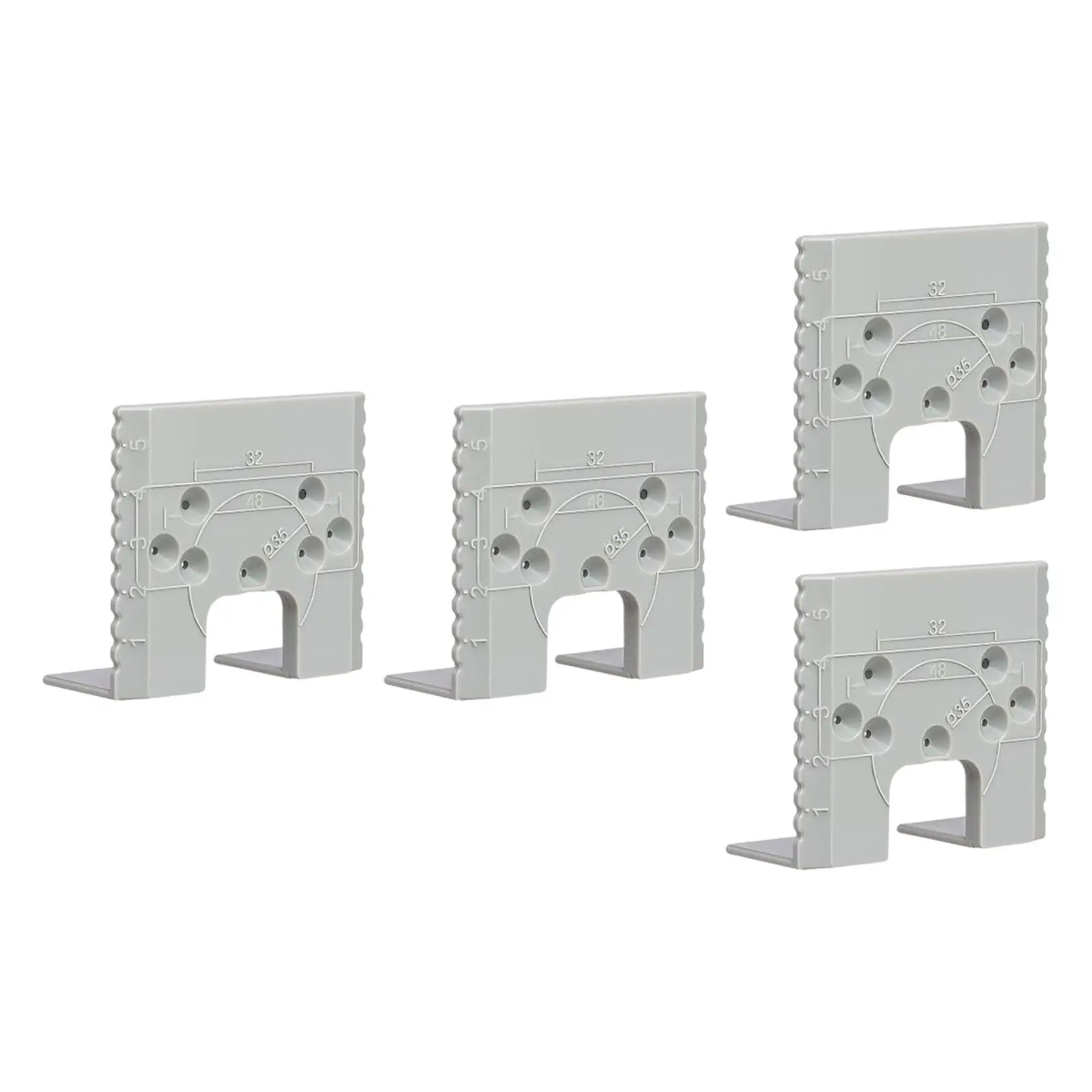 Door Hinge Jig PP Material Gray Compact Sizing Easy Carry for Cabinet Door Alignment and Hinge Install