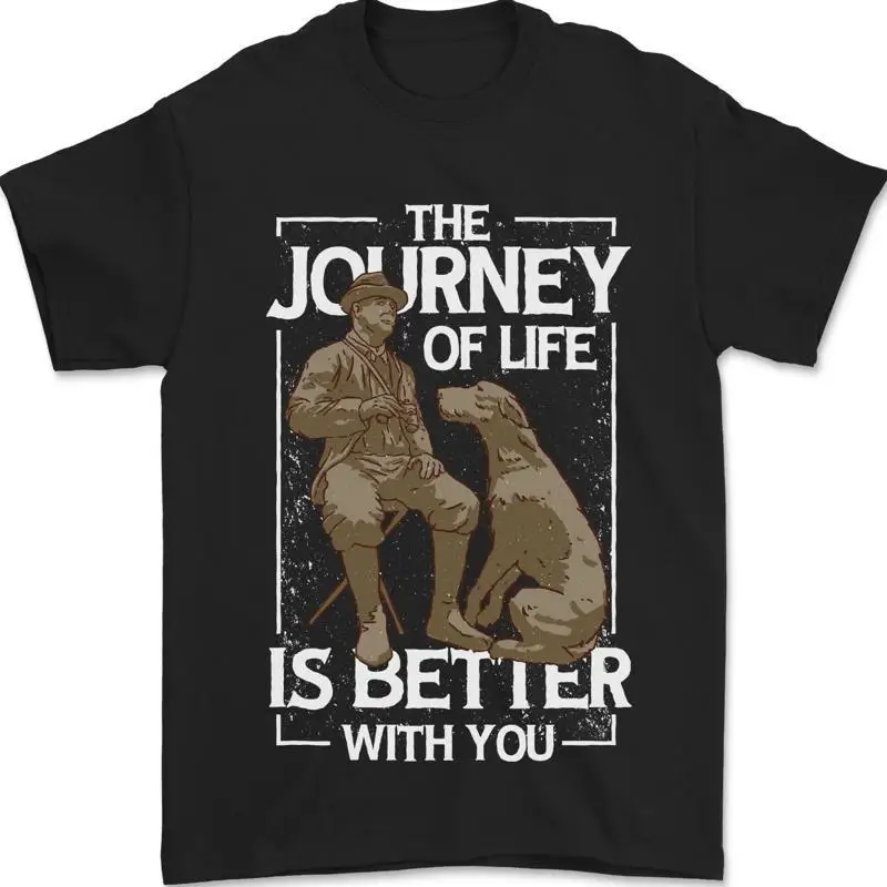 Viaje De La Vida Camiseta De Hombre Viejo Y Perro 100% Algodón T shirt