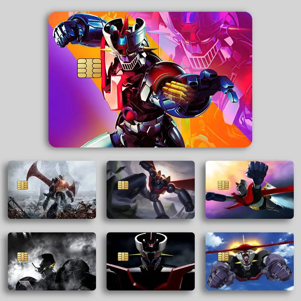Pegatinas de piel de tarjeta de crédito Anime M-Mazinger Z para tarjeta bancaria, autobús, Metro, pegatina de tarjeta, regalo impermeable
