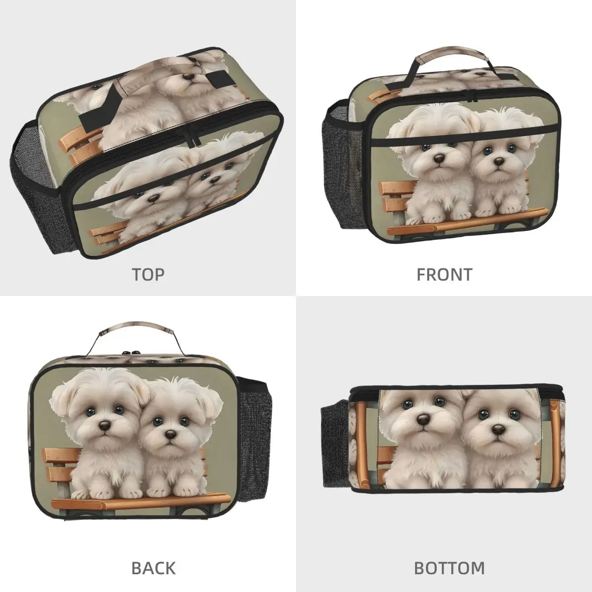 Border Collie Pet Dog Insulated Lunch Bag for Women Children Portable Food Boxes Thermal Lunch Box Tote