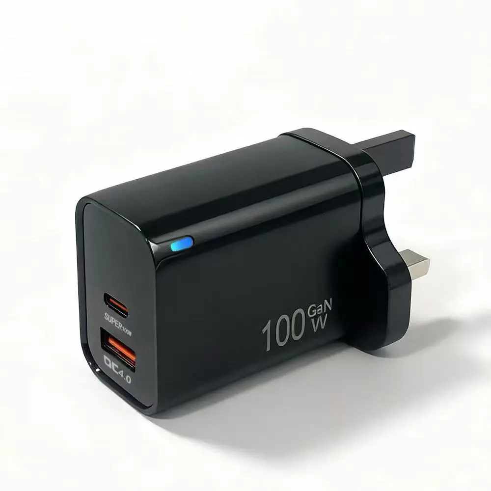 100W GaN USB-C +USBA Charger for