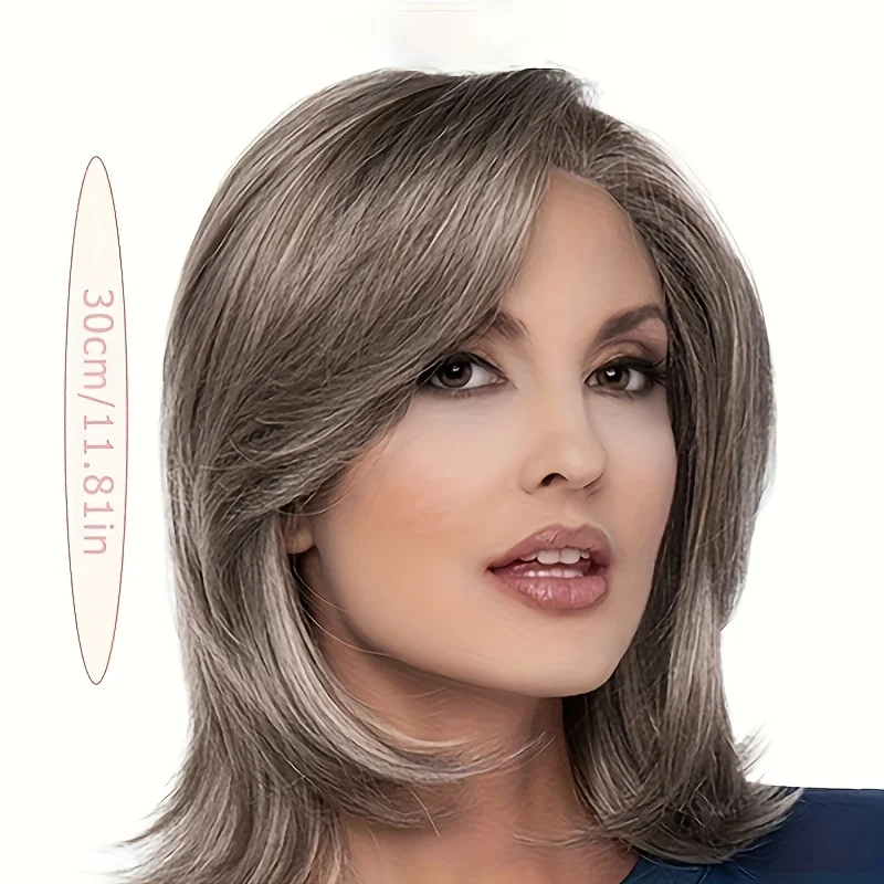 Synthetic Wigs for Women, Long Hair Lazy Hair Clips, Wig for Internet Celebrities, Black Straight Long Hair Half-Head Cap