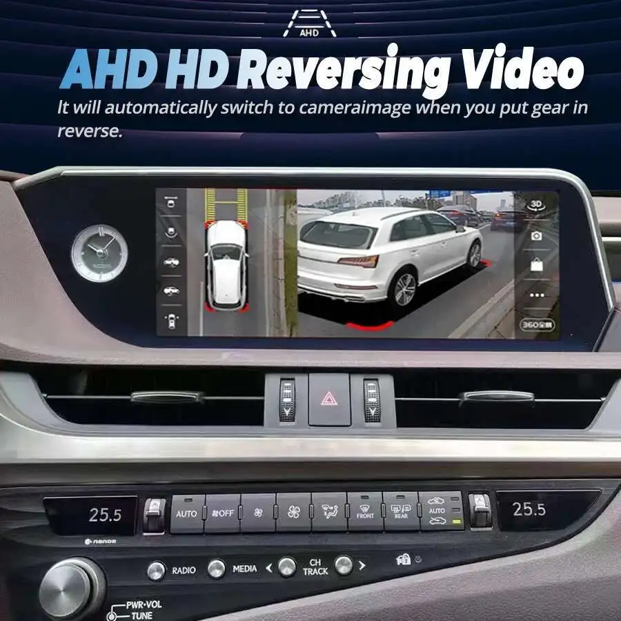 12.3インチAndroid 14 CarPlay対応レクサスES ES350H ES250 ES350 ES300H 2018-2022年式車用マルチメディアビデオプレーヤーヘッドユニットGPSステレオ