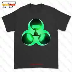 Biohazard Toxic Waste Symbol Green Cool Danger Warning Radioactive Logo T-shirt Tee T2B9