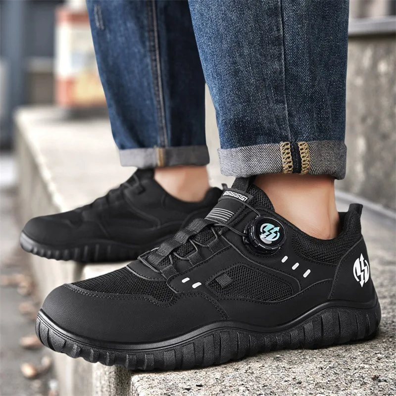 2026 Men's Spring Lightweight Fashion Labor Protection Shoes Breathable Mesh Work Leisure Outdoor Sports Footwear