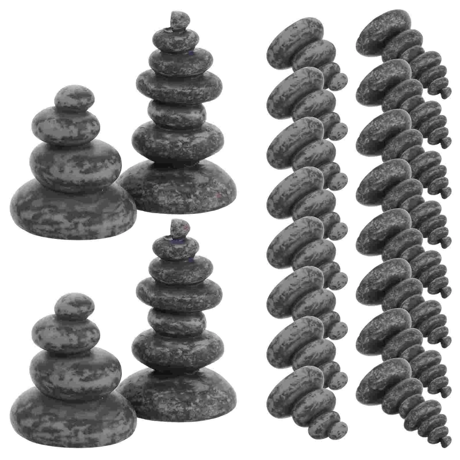 20szt Zen Stacking Stones, Stacked Rock Decor Natural Japanese Zen Garden Meditation Stone for Yoga Meditation Access