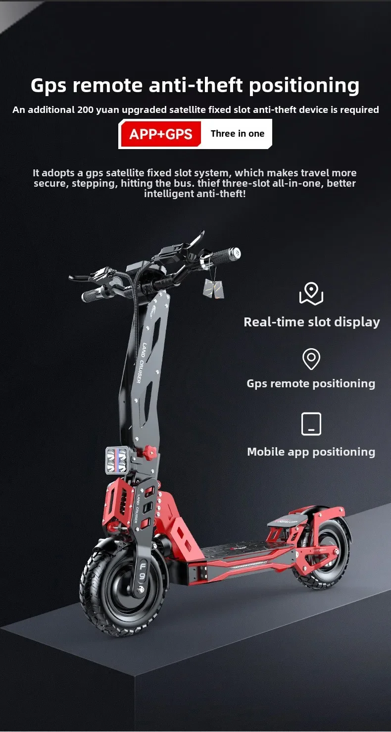 

Mountain Folding Electric Scooter, 1000W48V30AN Dual-Wheel Drive Long-Range Ultra-electric Scooter, adult Off-road Scooter