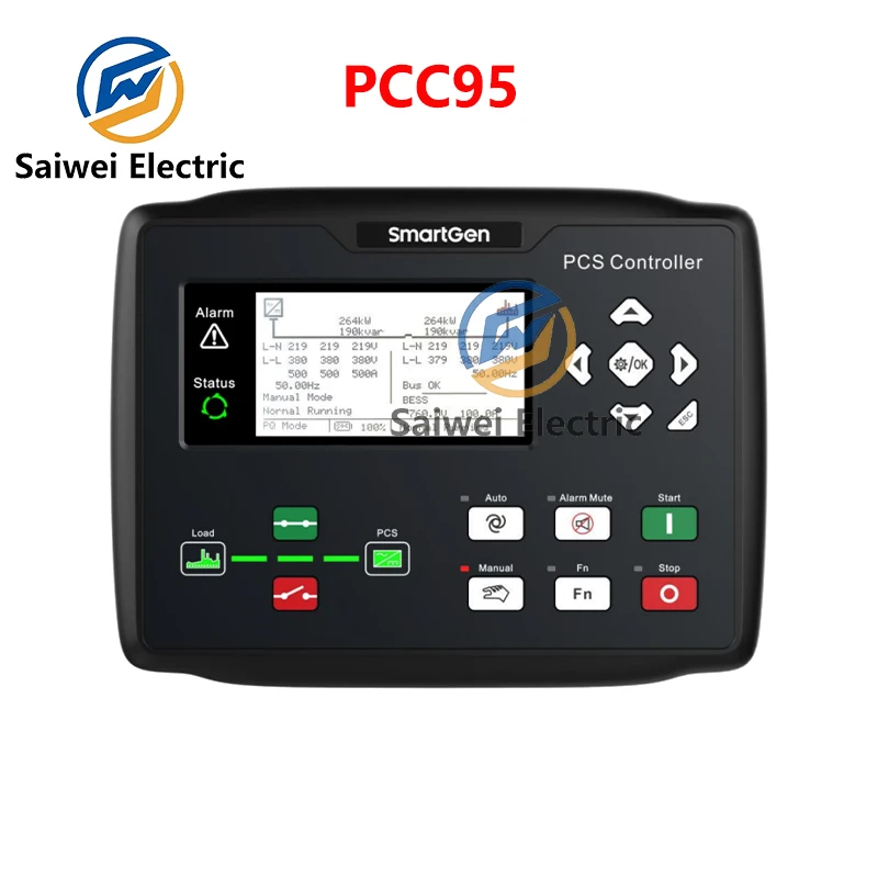 SmartGen PCC95 generator automatic start stop, input/output power, data monitoring and measurement, alarm protection