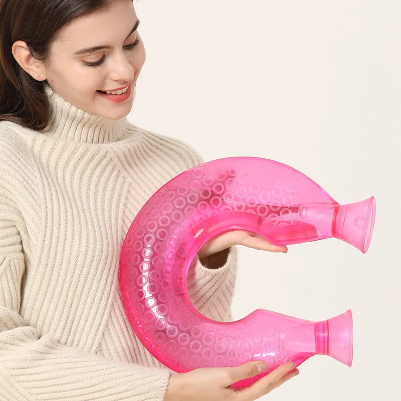U-shaped Transparent Hot Water Bottle Filled with Cervical Vertebra Hot Compress Neck Neck Warm Water Bottle Warms Neck