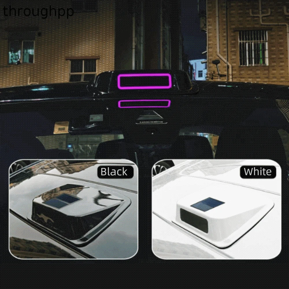 energy-saving-solar-charging-structure-solar-powered-car-light-gentle-flickering-glow-smooth-outer-casing-led-warning-light
